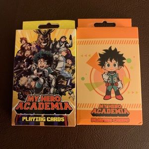 Lot Of 2 My Hero Academia Playing Cards Decks NEW